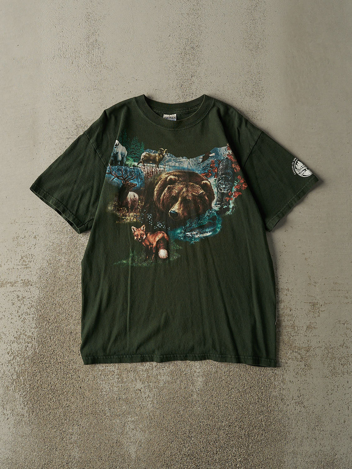 Vintage 90s Green Nature Tee (M/L)
