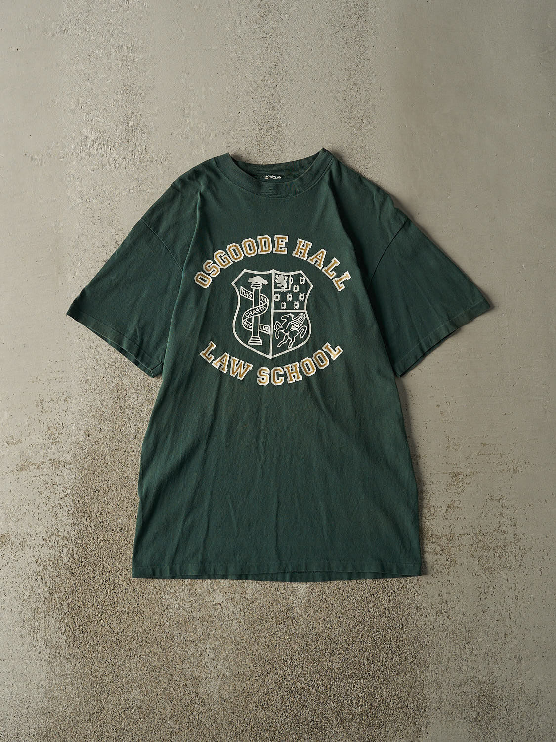 Vintage 90s Green Osgoode Hall Law School Single Stitch Tee (L/XL)