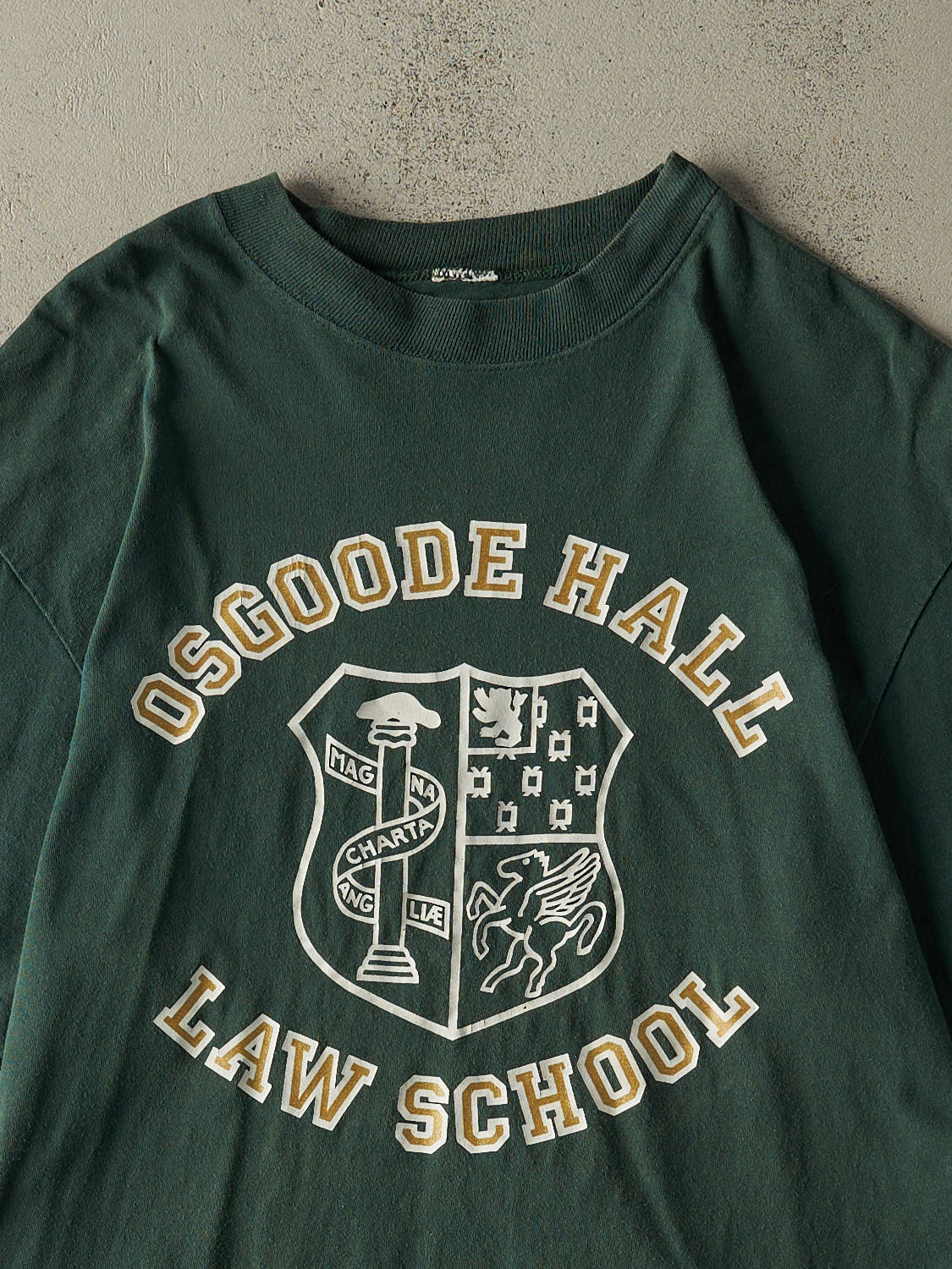 Vintage 90s Green Osgoode Hall Law School Single Stitch Tee (L/XL)