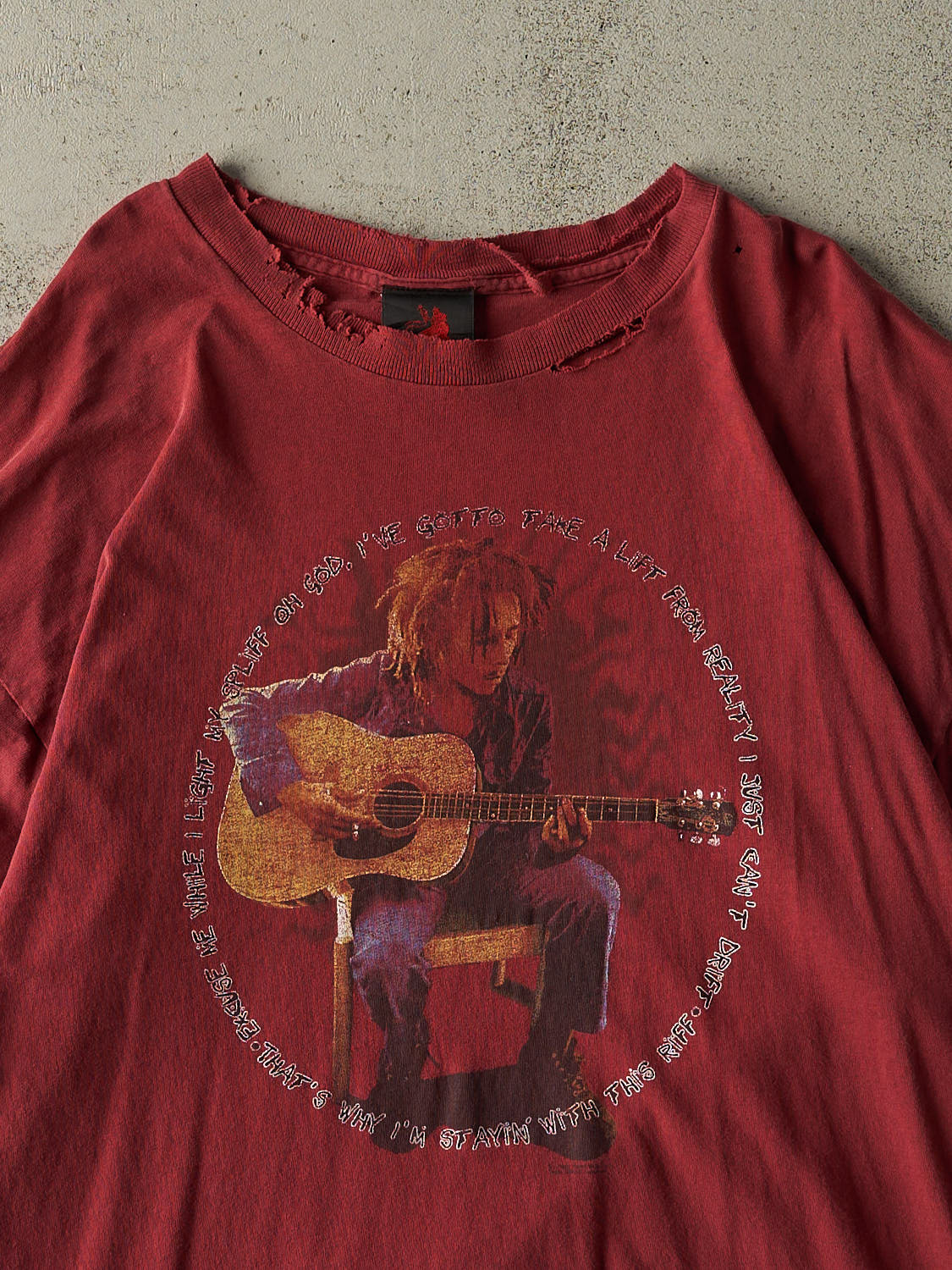 Vintage Y2K Burgundy Bob Marley Tee (XL)