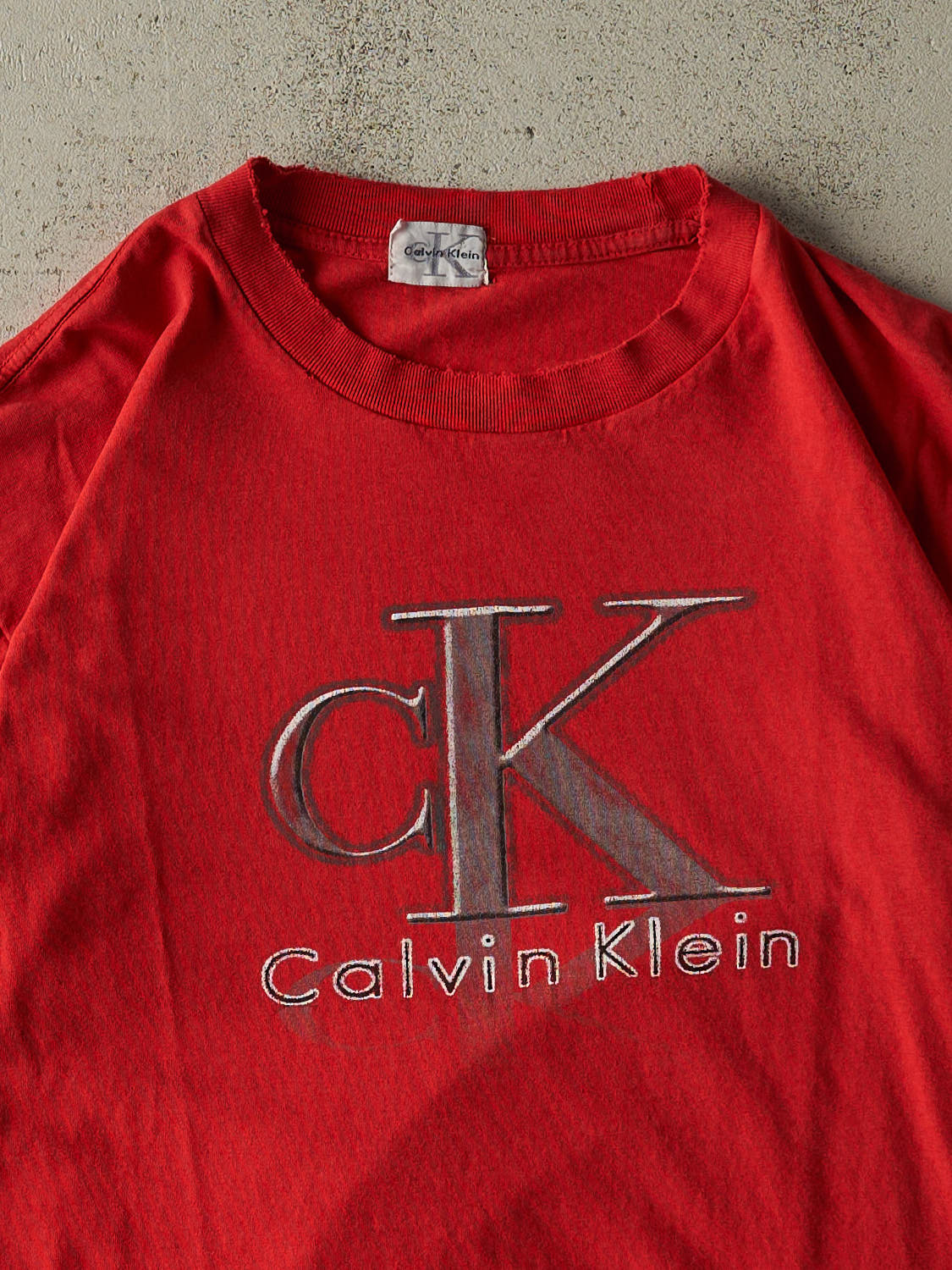 Vintage 90s Red Calvin Klein Tee (M)