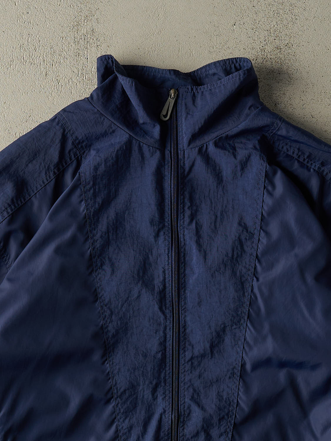 Vintage 90s Navy Blue Nike Embroidered Windbreaker Jacket (XXL/XXXL)