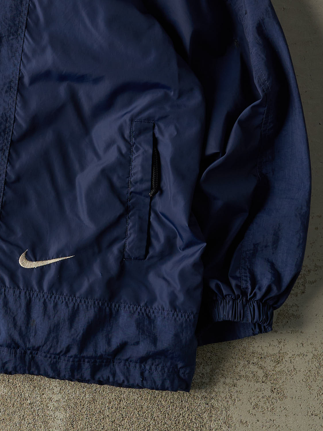 Vintage 90s Navy Blue Nike Embroidered Windbreaker Jacket (XXL/XXXL)