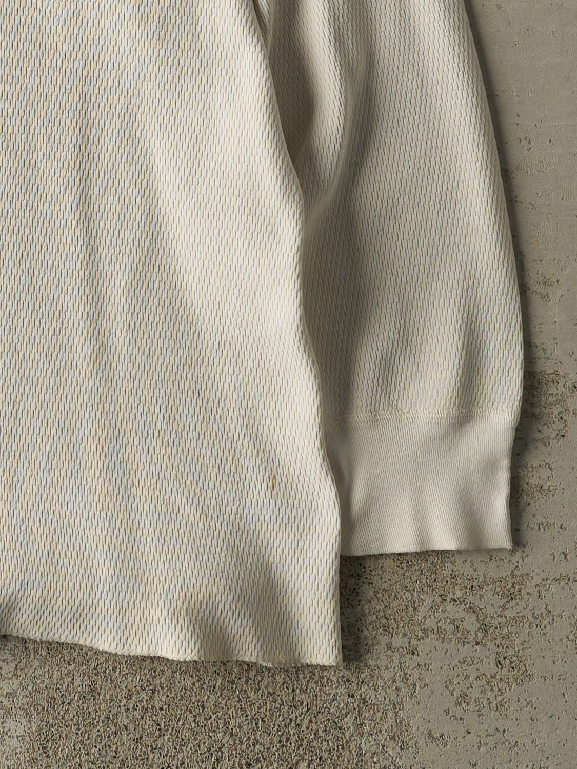 Vintage 90s White Carhartt Embroidered Thermal Long Sleeve (M)