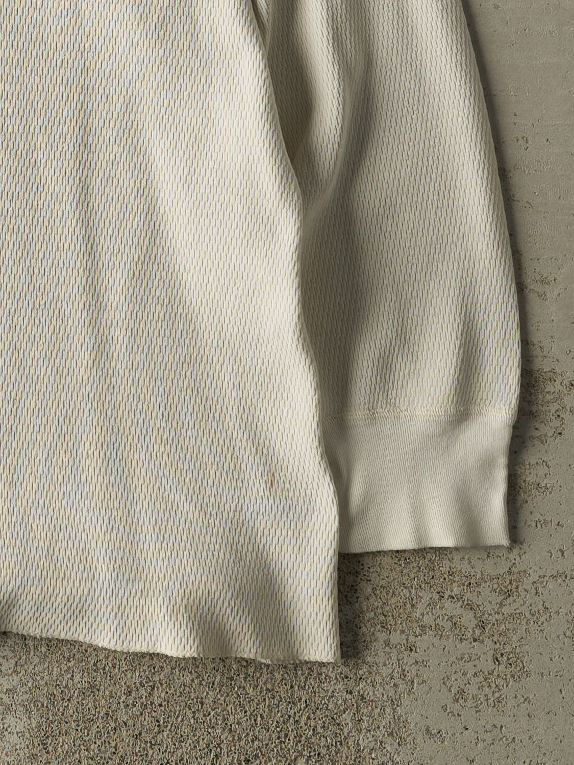 Vintage 90s White Carhartt Embroidered Thermal Long Sleeve (M)