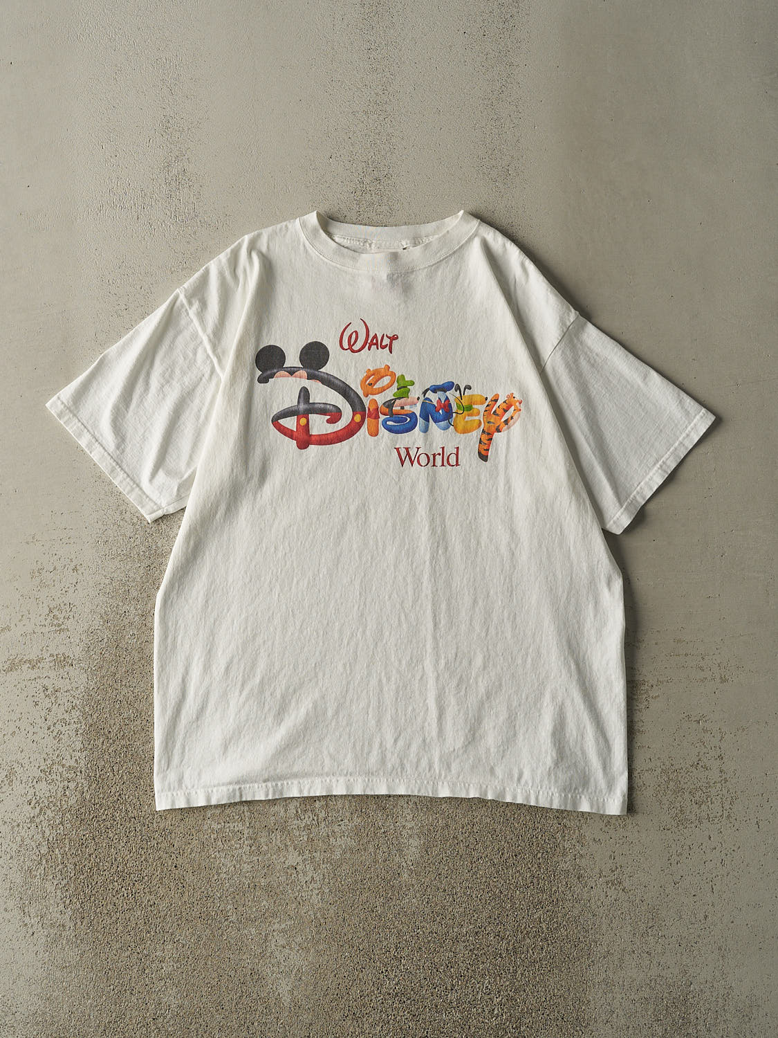 Vintage 90s White Walt Disney World Tee (XL)