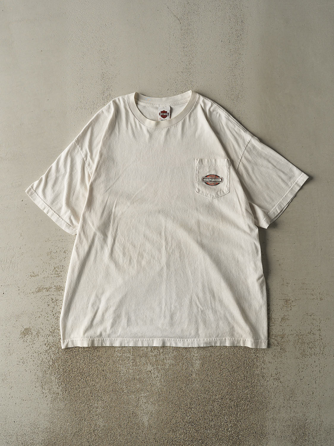 Vintage 10' White Harley Davidson Jamaica Pocket Tee (XXL/XXXL)
