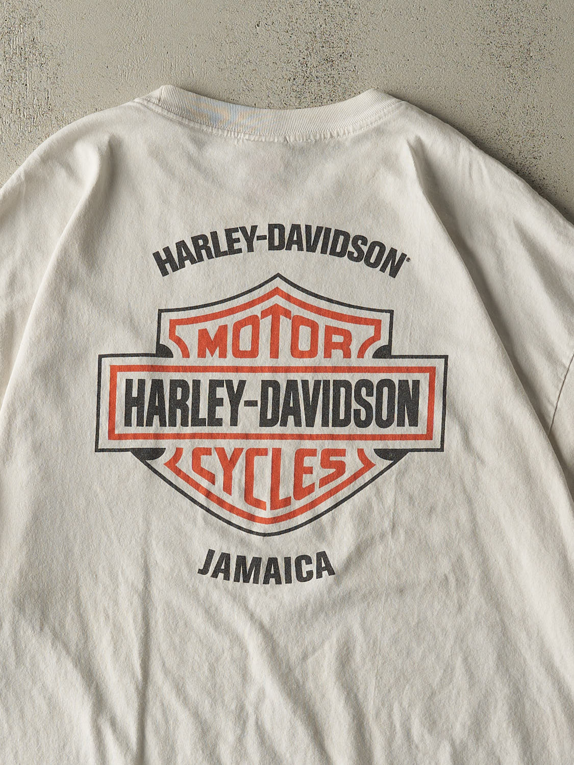 Vintage 10' White Harley Davidson Jamaica Pocket Tee (XXL/XXXL)