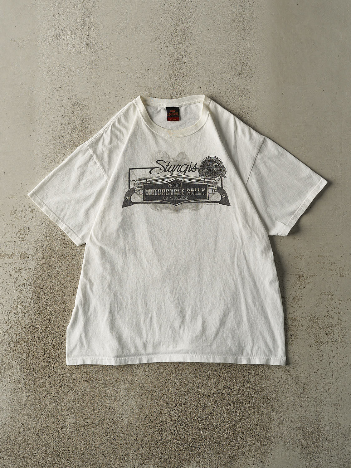 Vintage 11' White Sturgis Motorcycle Rally Tee (L)