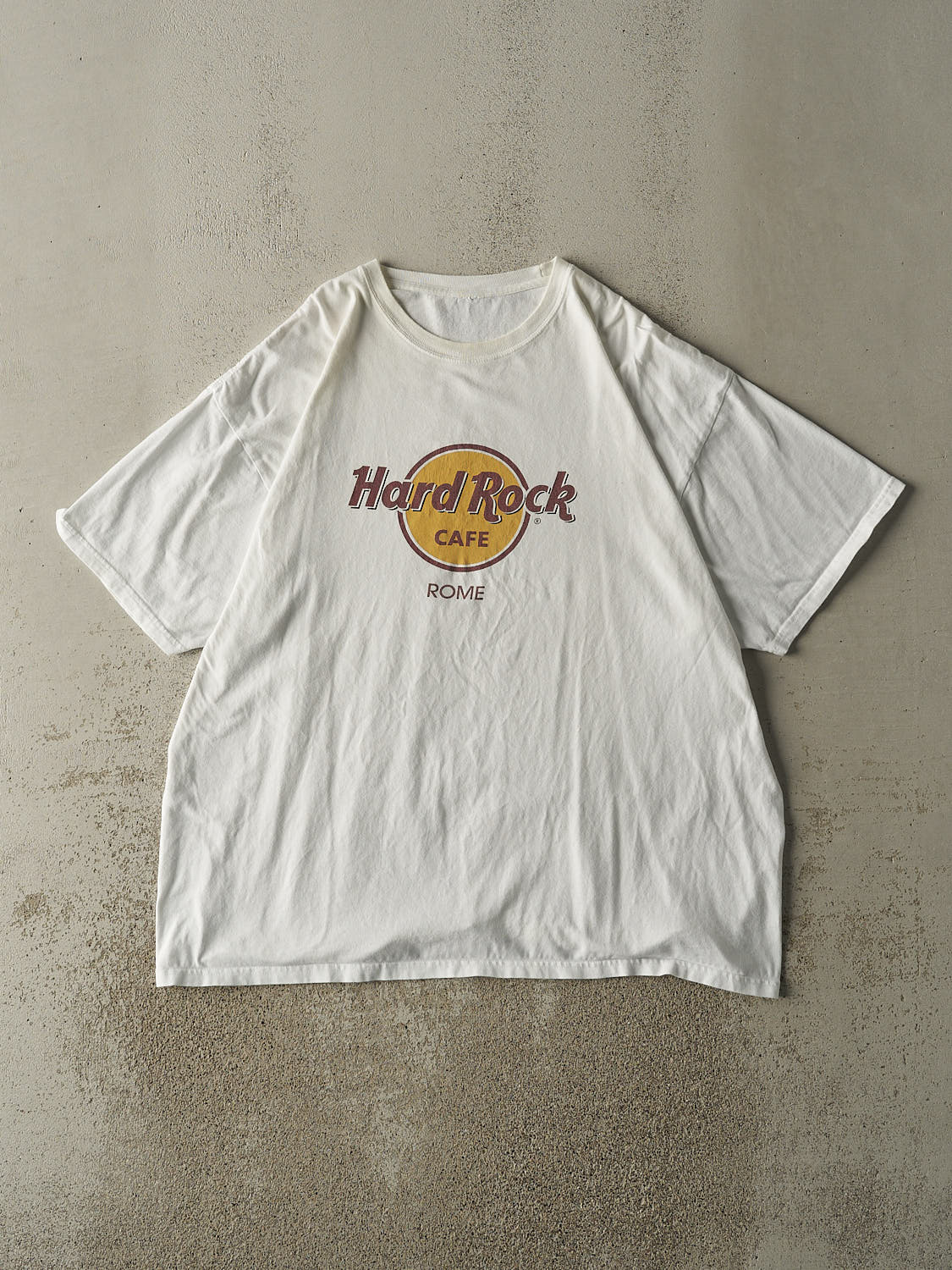 Vintage Y2K White Hard Rock Cafe Rome Tee (XXL)