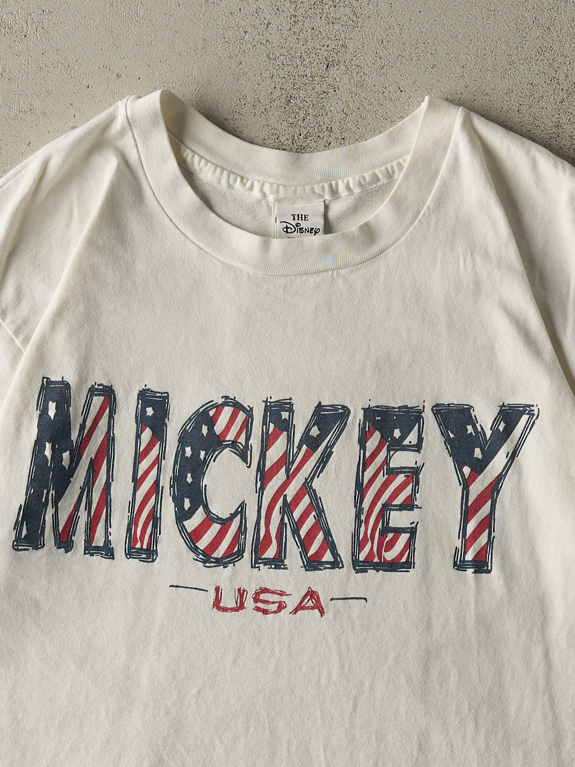 Vintage 90s White Mickey Disney Tee (L/XL)