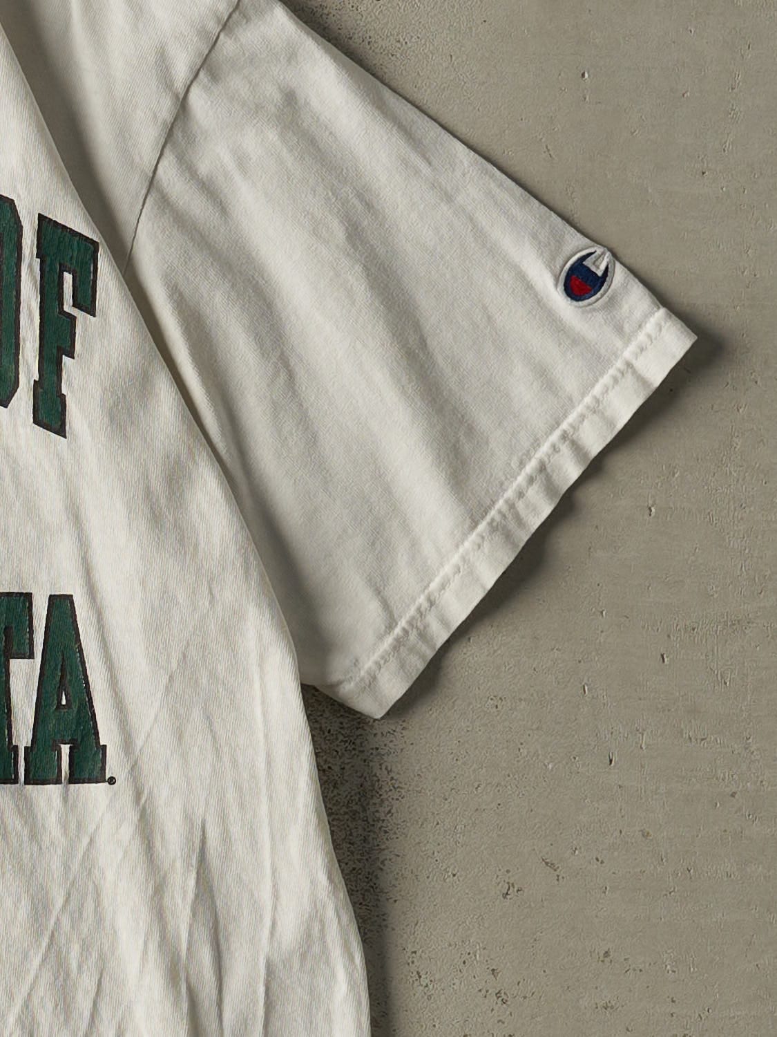 Vintage 90s White University Of North Dakota Champion Tee (L)