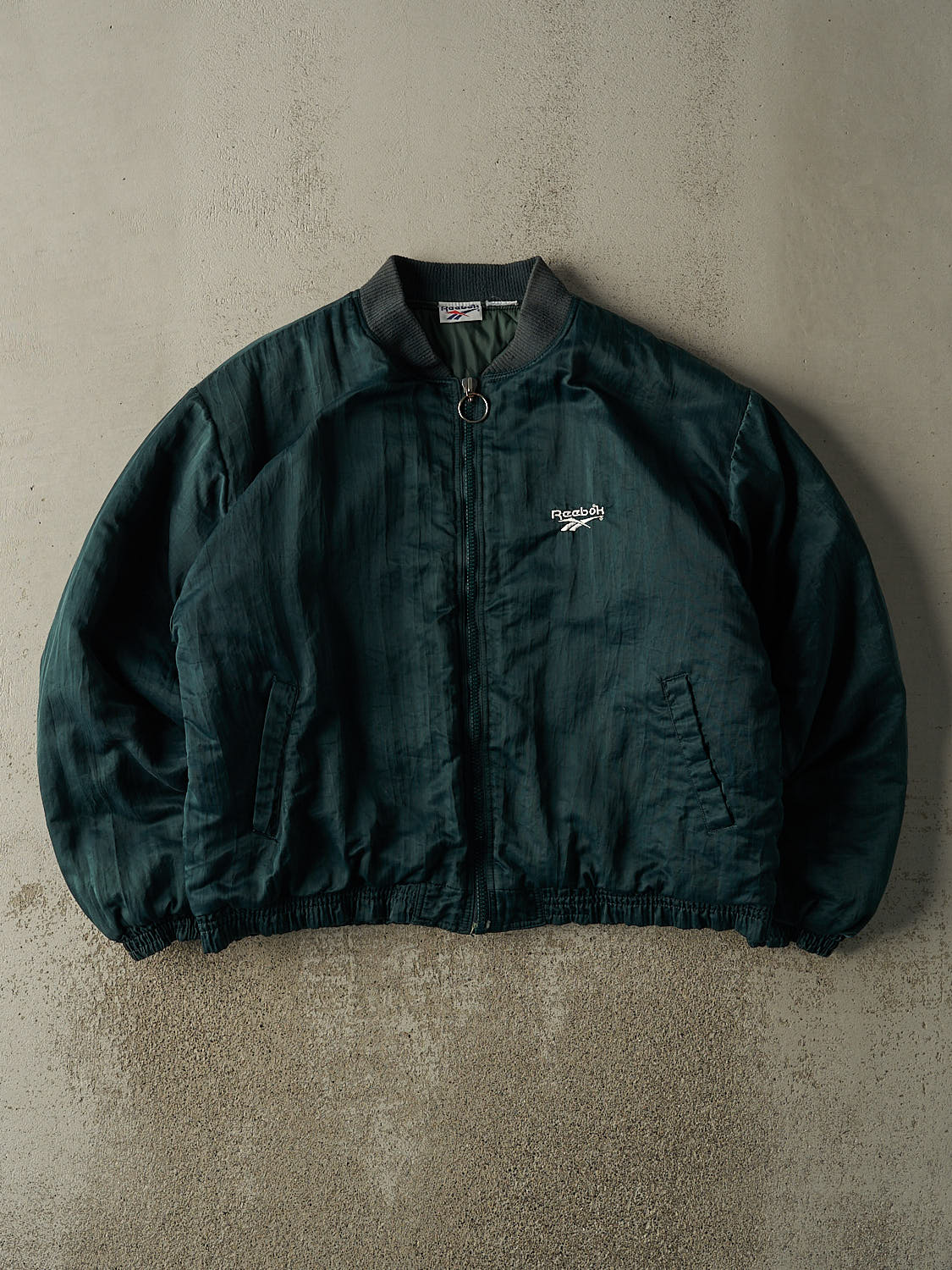 Vintage 90s Green Reebok Bomber Jacket (M/L)