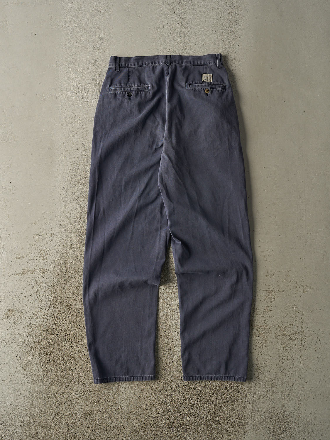 Vintage 90s Sun Faded Navy Polo Ralph Lauren Pleated Chino Pants (30x31.6)