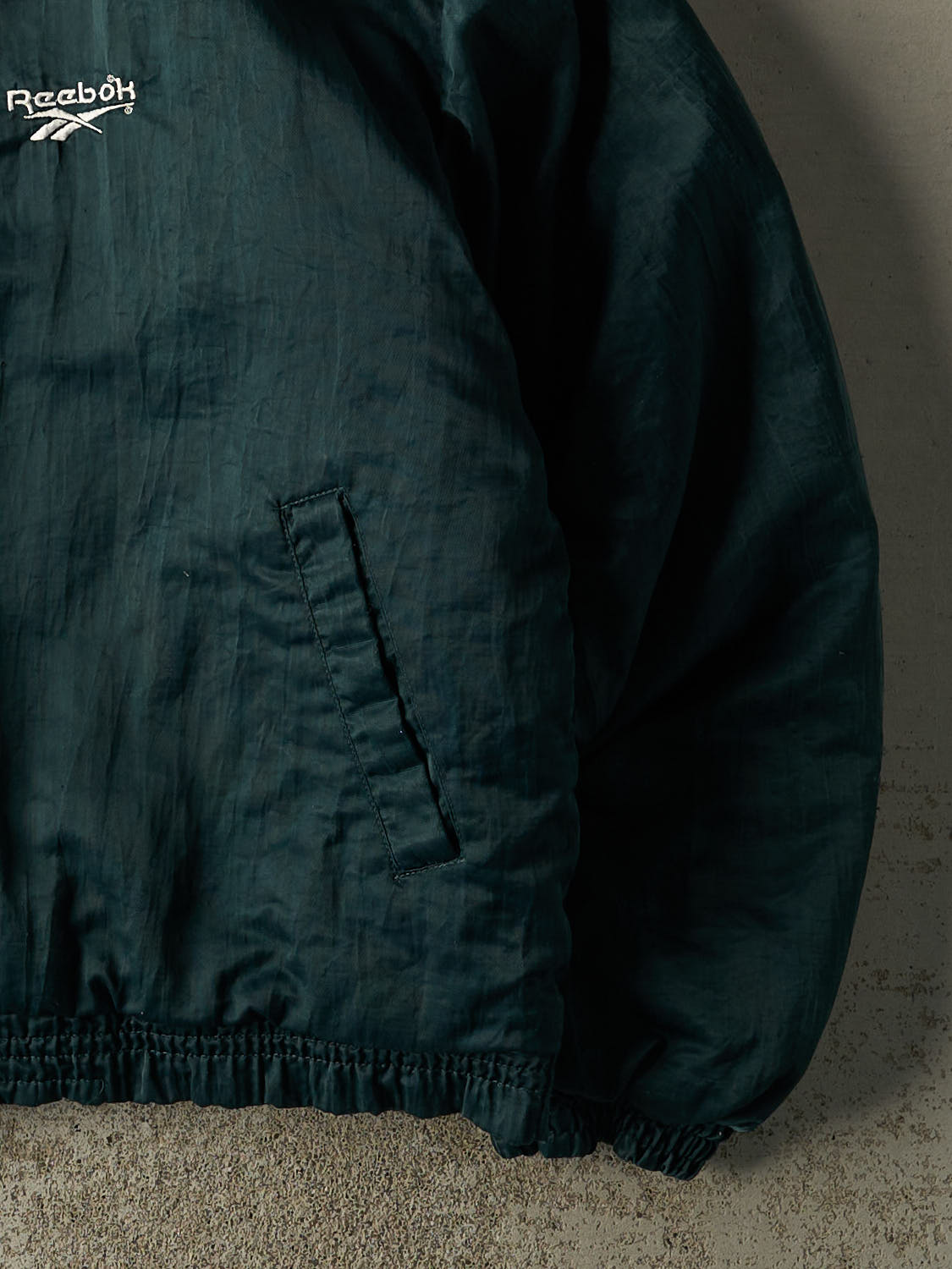 Vintage 90s Green Reebok Bomber Jacket (M/L)