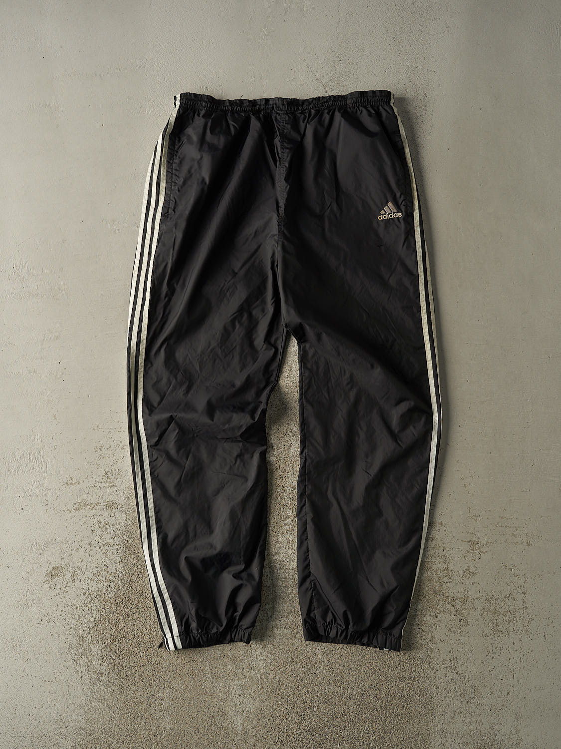 Vintage 90s Black Adidas Striped Track Pants (36x32.5)