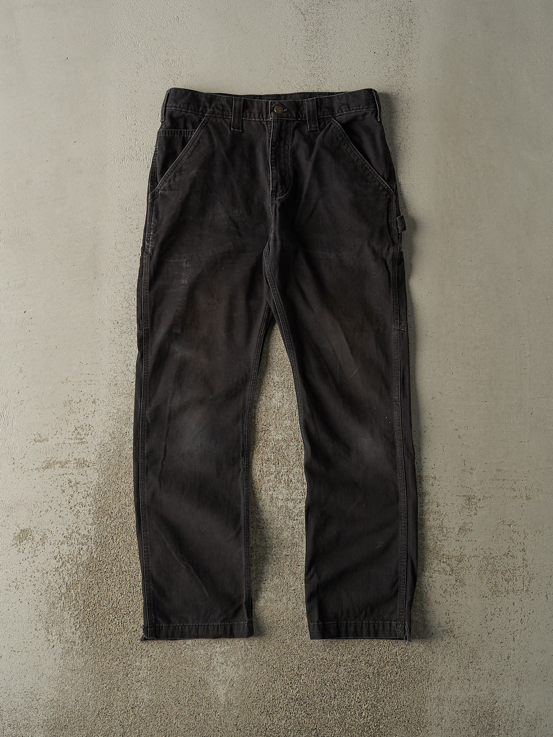 Vintage Y2K Faded Black Carhartt Carpenter Pants (32x31)