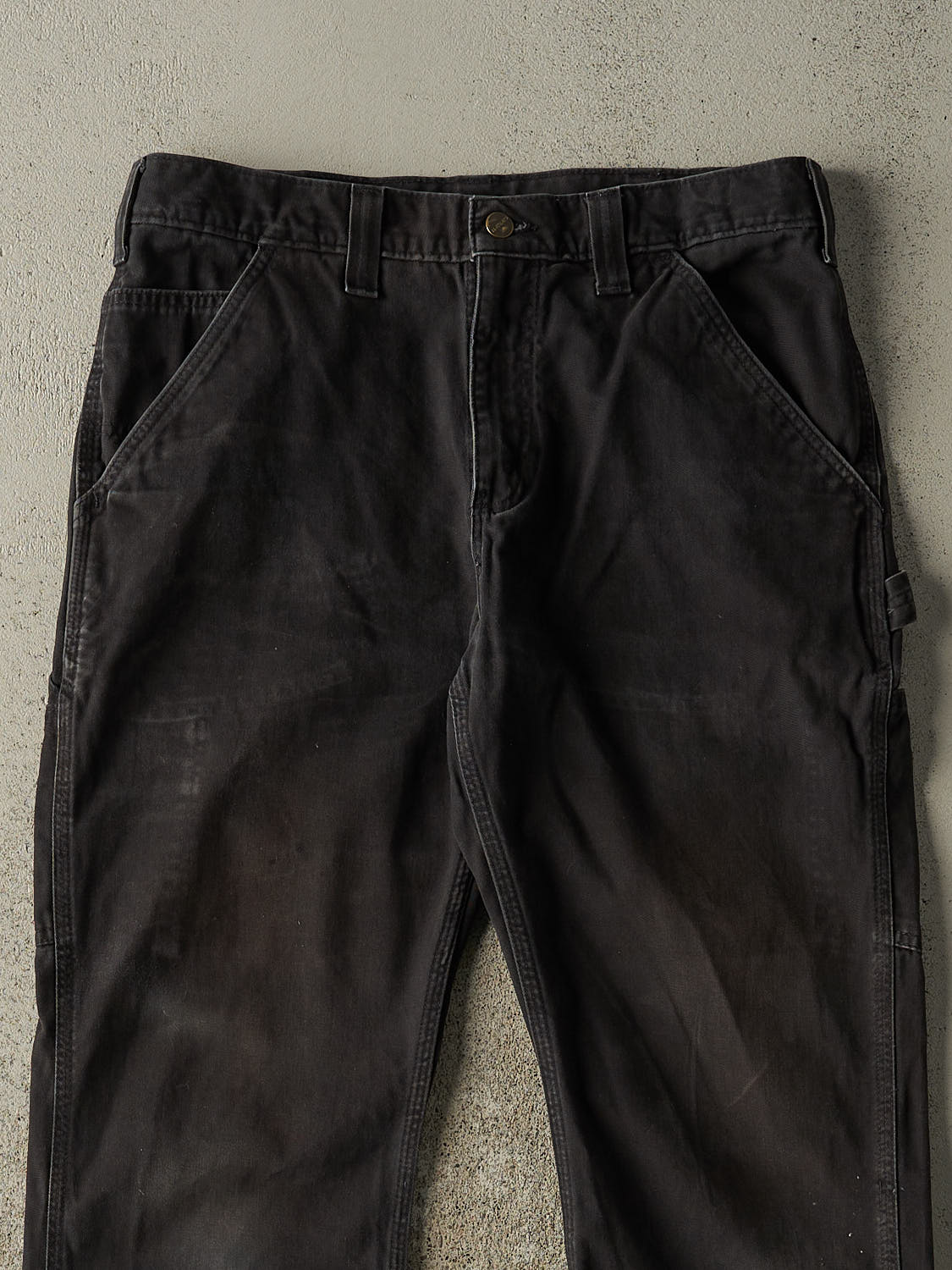 Vintage Y2K Faded Black Carhartt Carpenter Pants (32x31)
