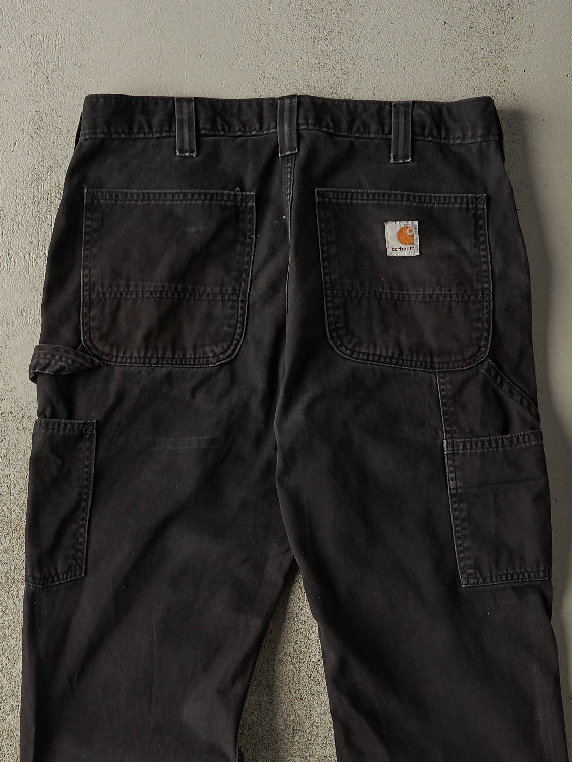 Vintage Y2K Faded Black Carhartt Carpenter Pants (32x31)