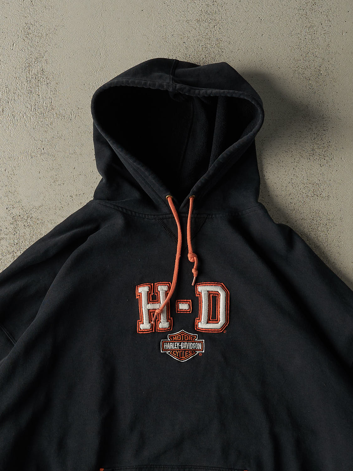Vintage 90s Black Harley Davidson Embroidered Hoodie (XXL)