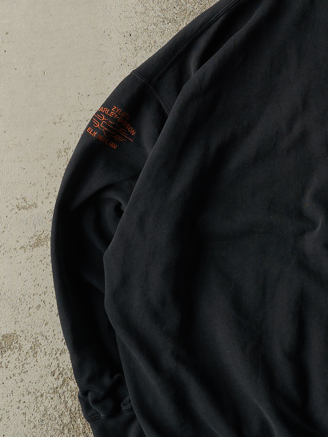 Vintage 90s Black Harley Davidson Embroidered Hoodie (XXL)