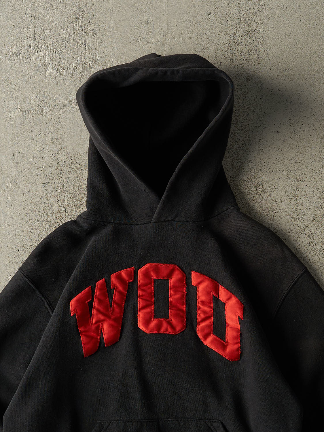 Vintage 90s Black Russell Athletic WOU Embroidered Hoodie (XS/S)