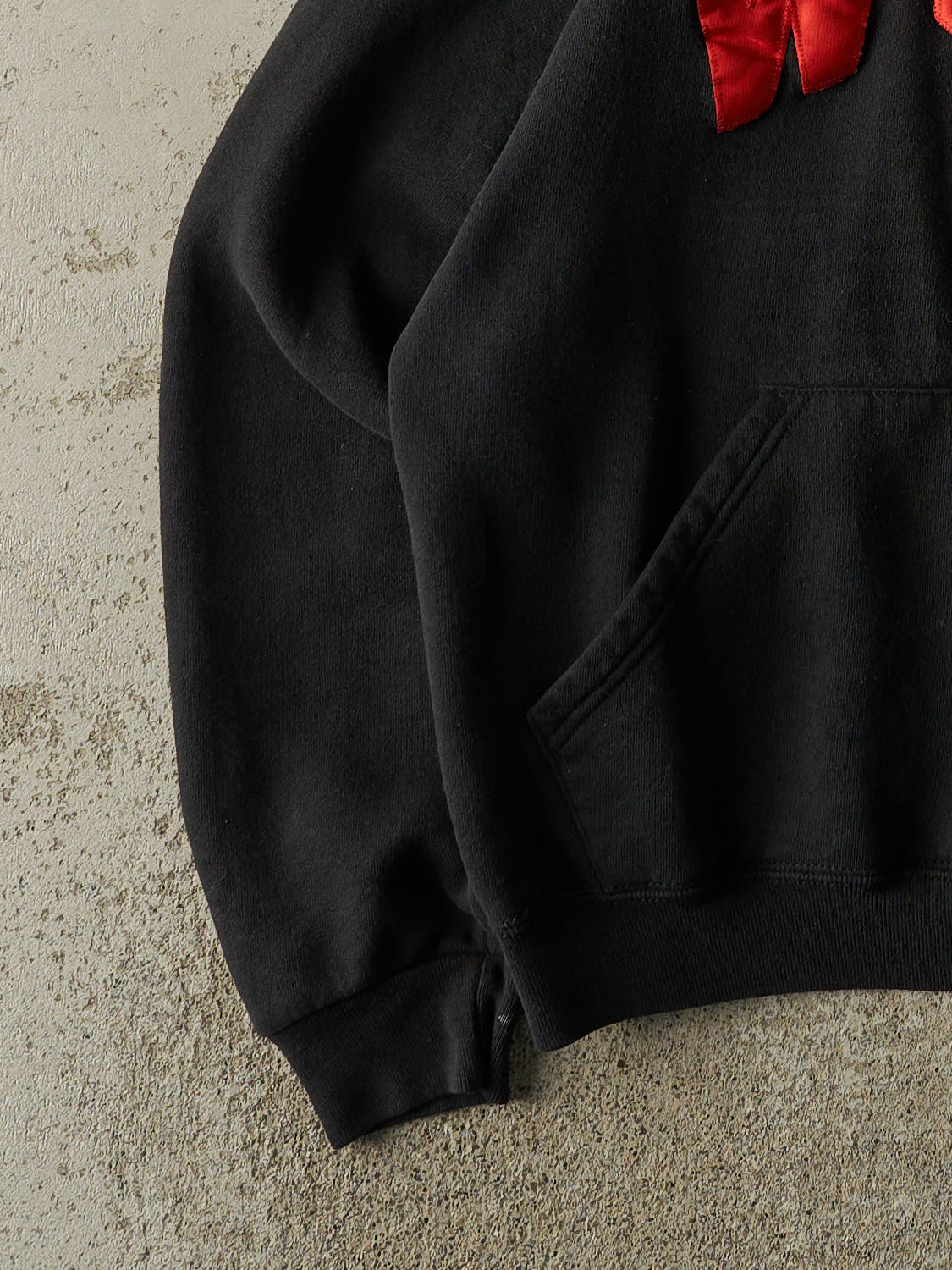 Vintage 90s Black Russell Athletic WOU Embroidered Hoodie (XS/S)