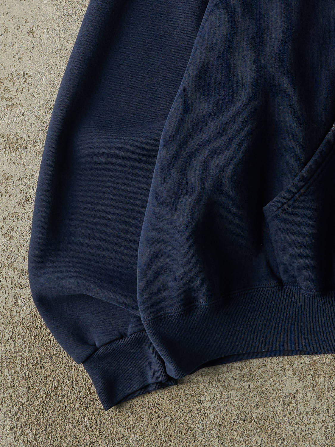 Vintage Y2K Navy Blue Russell Athletic Blank Zip Up Hoodie (XL/XXL)