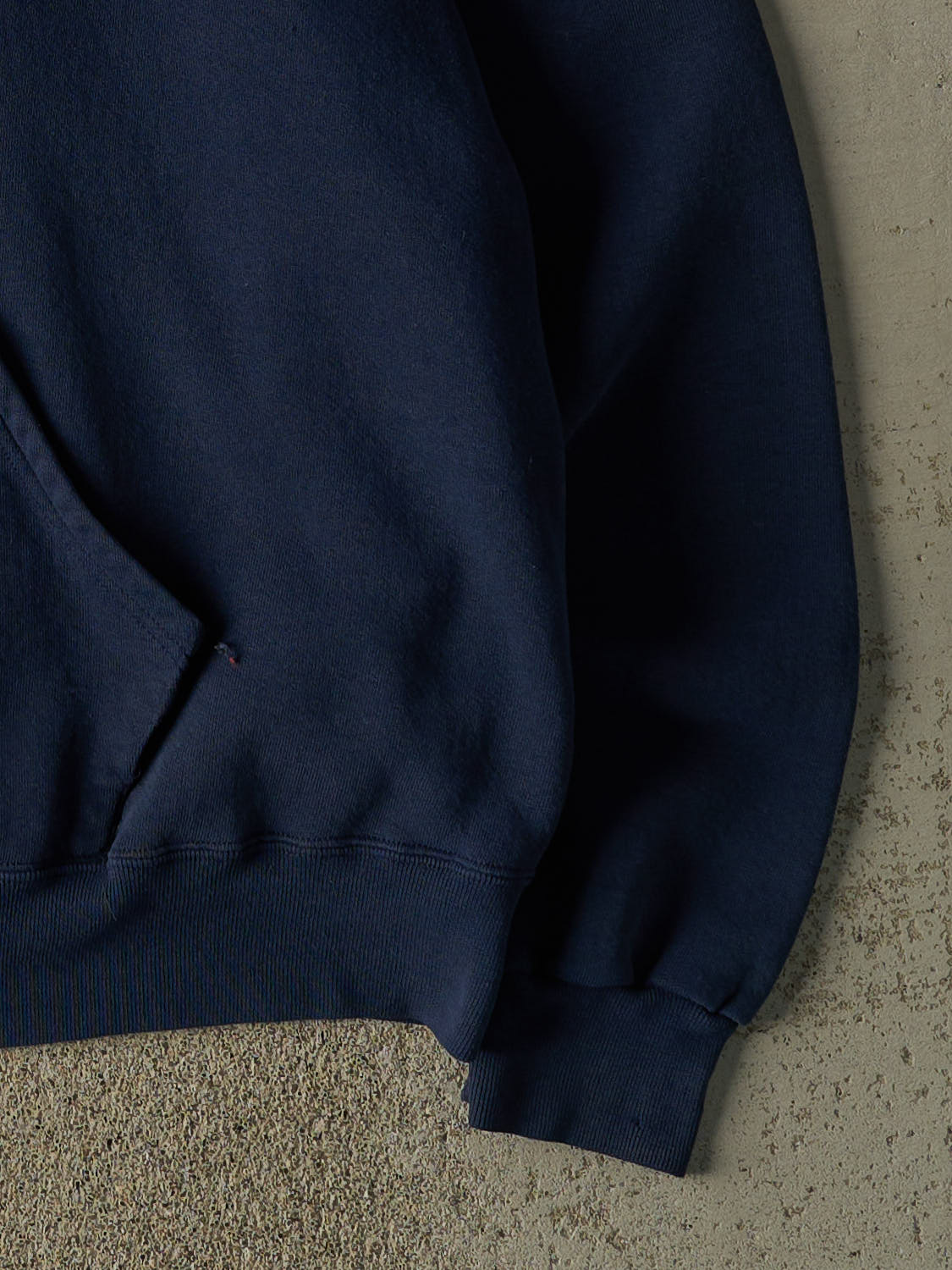 Vintage Y2K Navy Blue Russell Athletic Blank Zip Up Hoodie (XL/XXL)