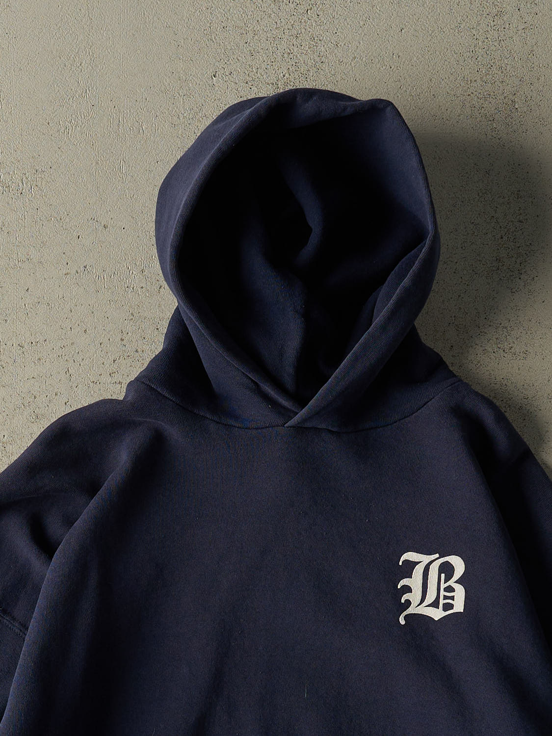 Vintage Y2K Navy Blue Russell Athletic Belmont Hoodie (XL)