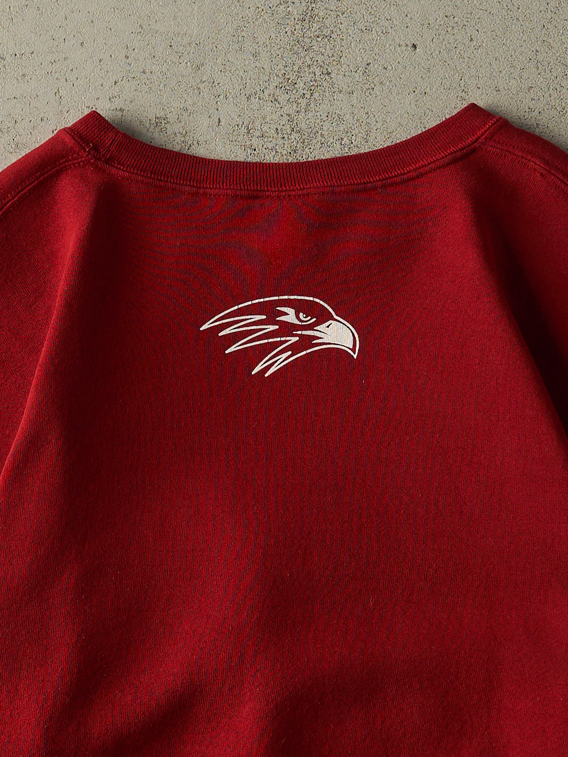 Vintage Y2K Burgundy Russell Athletic Canyon Ridge Riverhawks Boxy Crewneck (L)