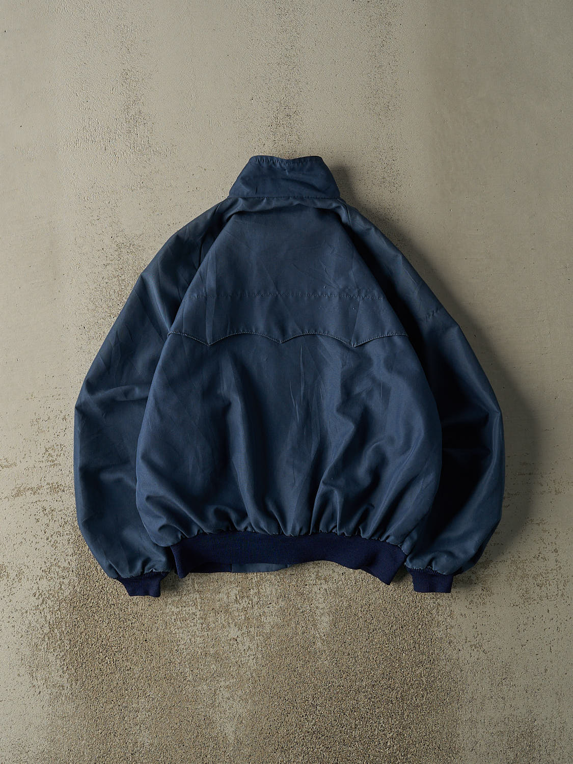 Vintage 80s Navy Blue Harrington Jacket (L/XL)