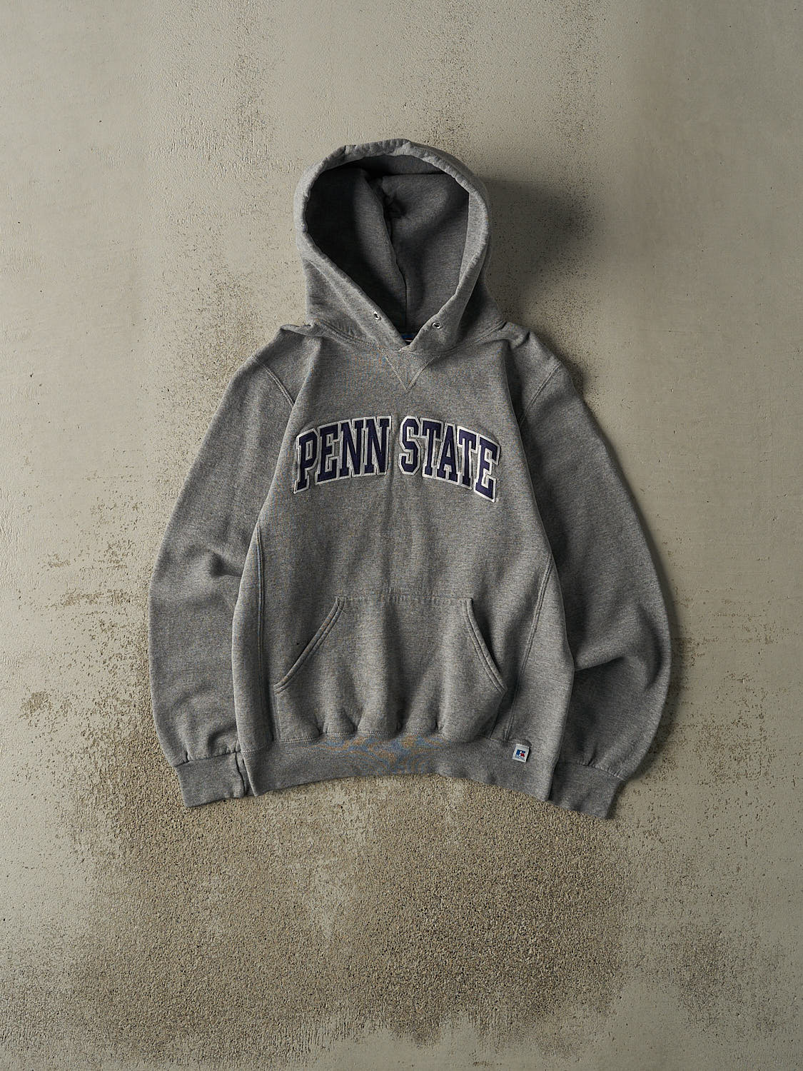 Vintage Y2K Grey Russell Athletic Penn State Embroidered Hoodie (XS/S)