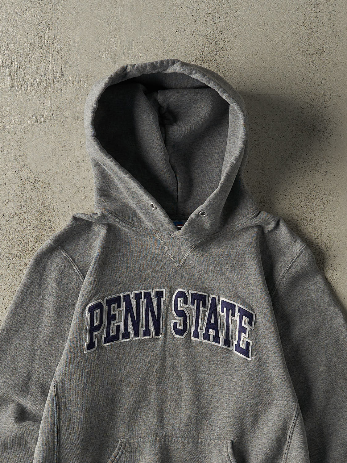 Vintage Y2K Grey Russell Athletic Penn State Embroidered Hoodie (XS/S)