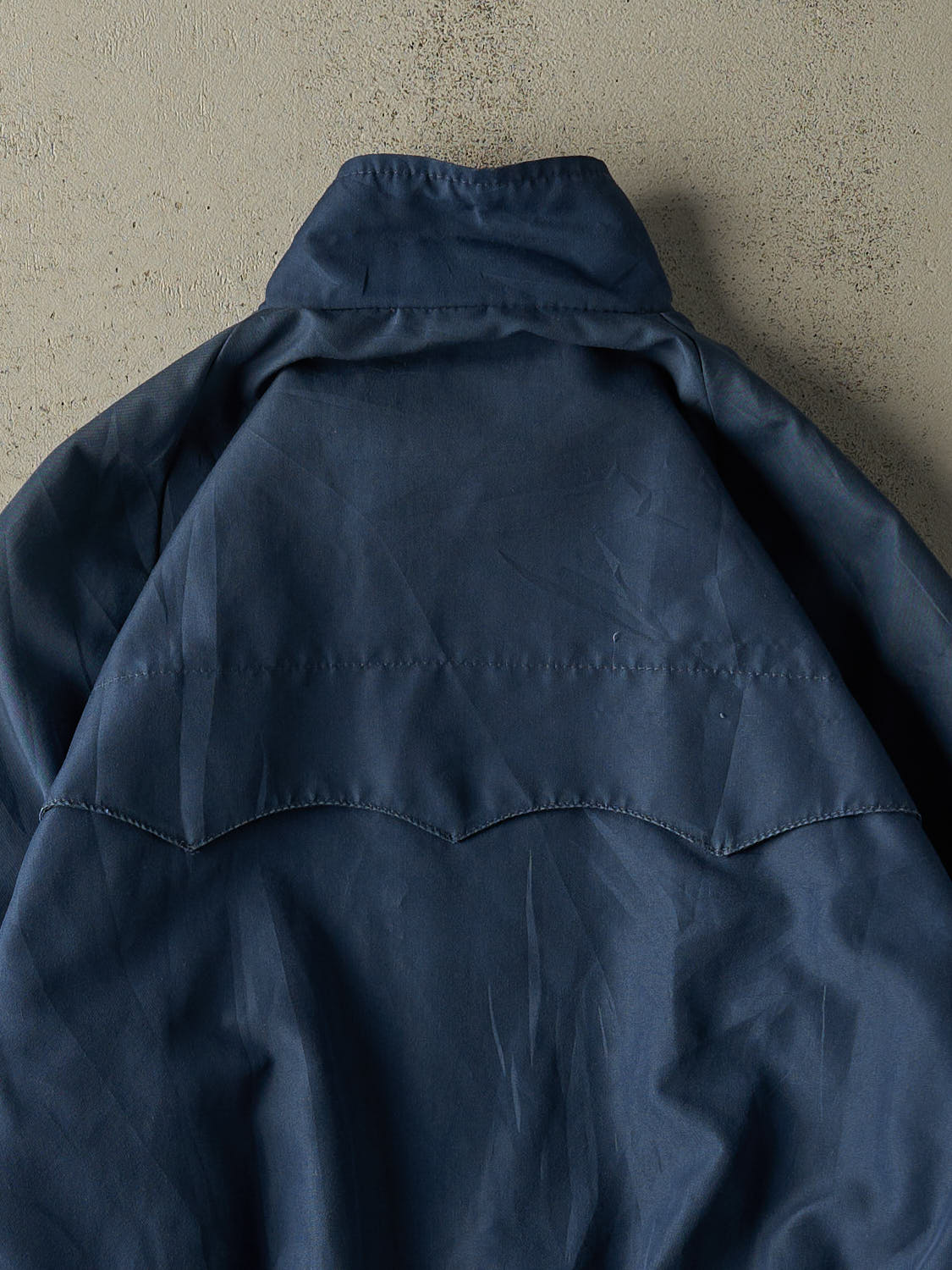 Vintage 80s Navy Blue Harrington Jacket (L/XL)