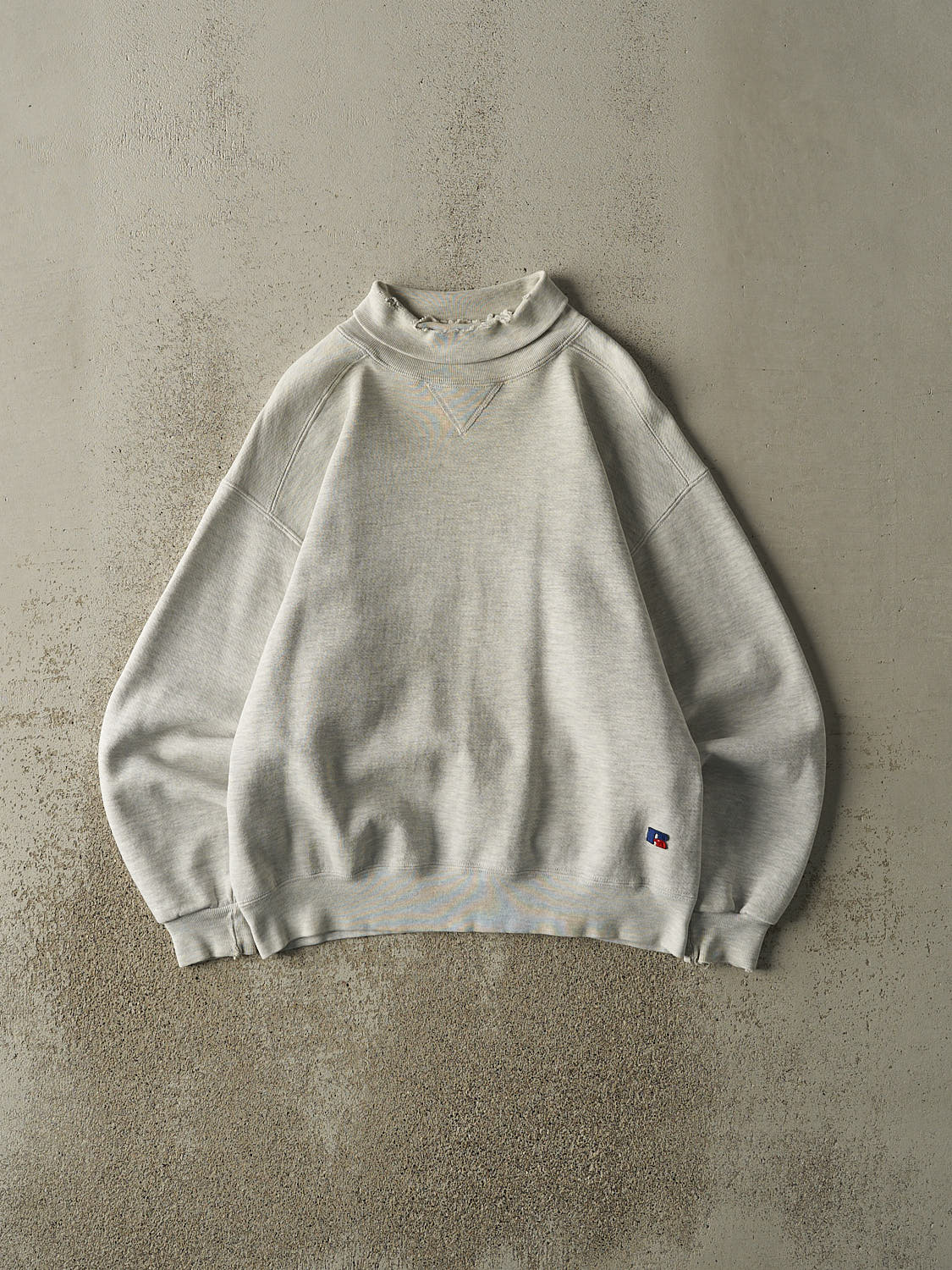 Vintage 90s Heather Grey Russell Athletic x LL Bean Turtle Neck Crewneck (M/L)
