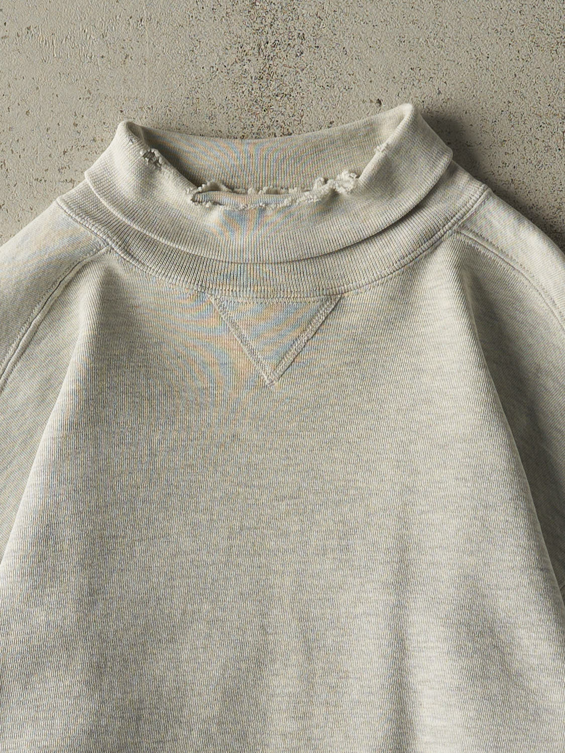 Vintage 90s Heather Grey Russell Athletic x LL Bean Turtle Neck Crewneck (M/L)