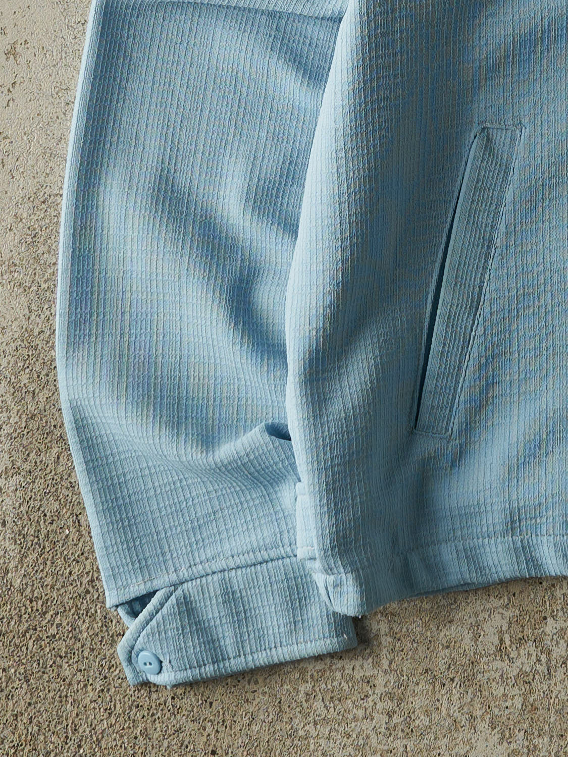 Vintage 70s Baby Blue Zip Up Lightweight Jacket (S/M)