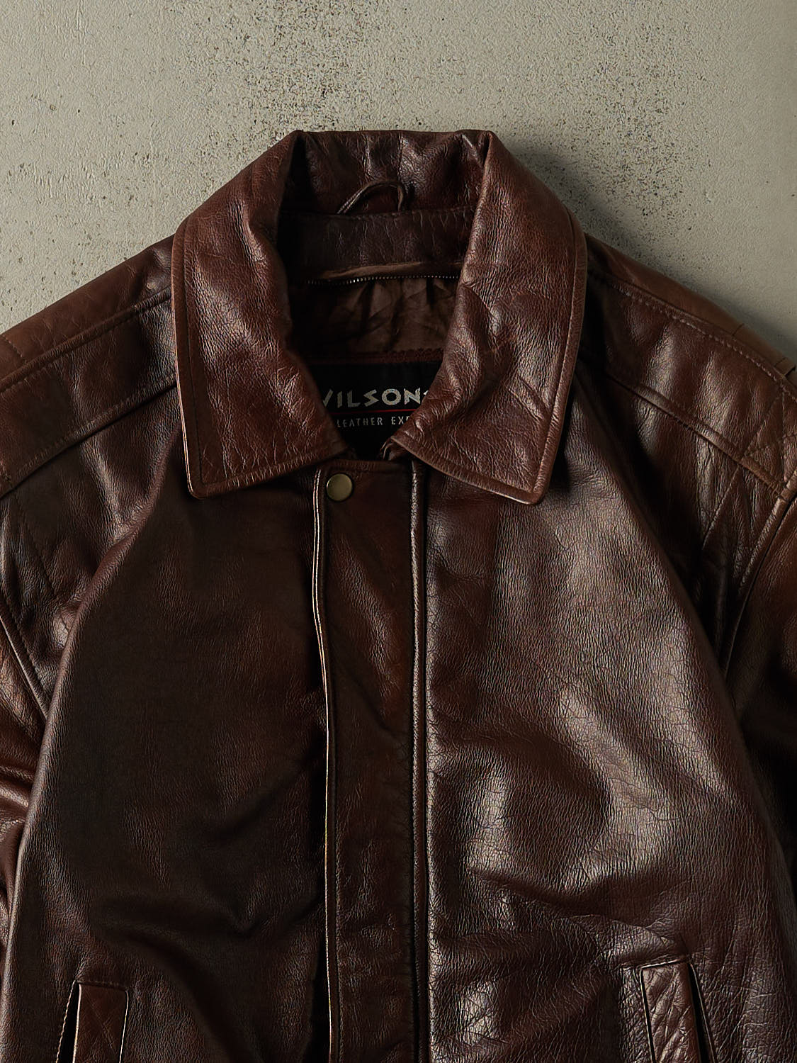 Vintage 90s Brown Wilsons Leather Jacket (M)