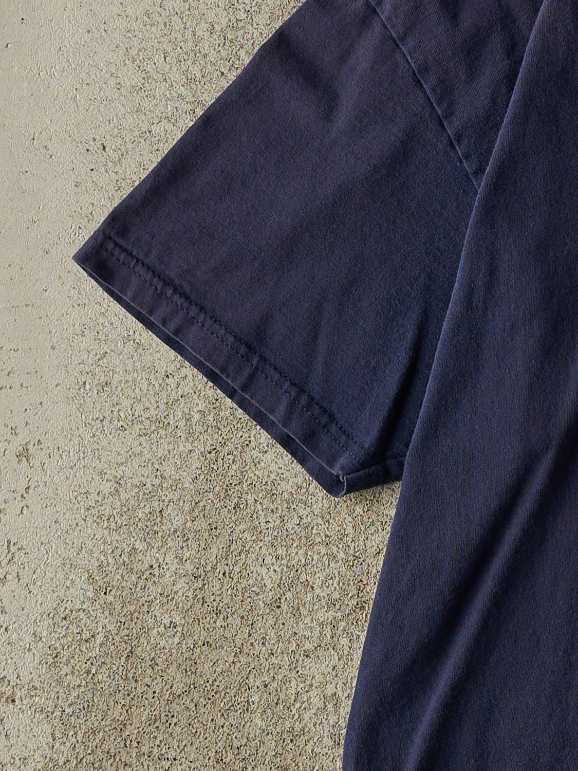 Vintage 90s Navy Blue Blank Pocket Tee (L/XL)