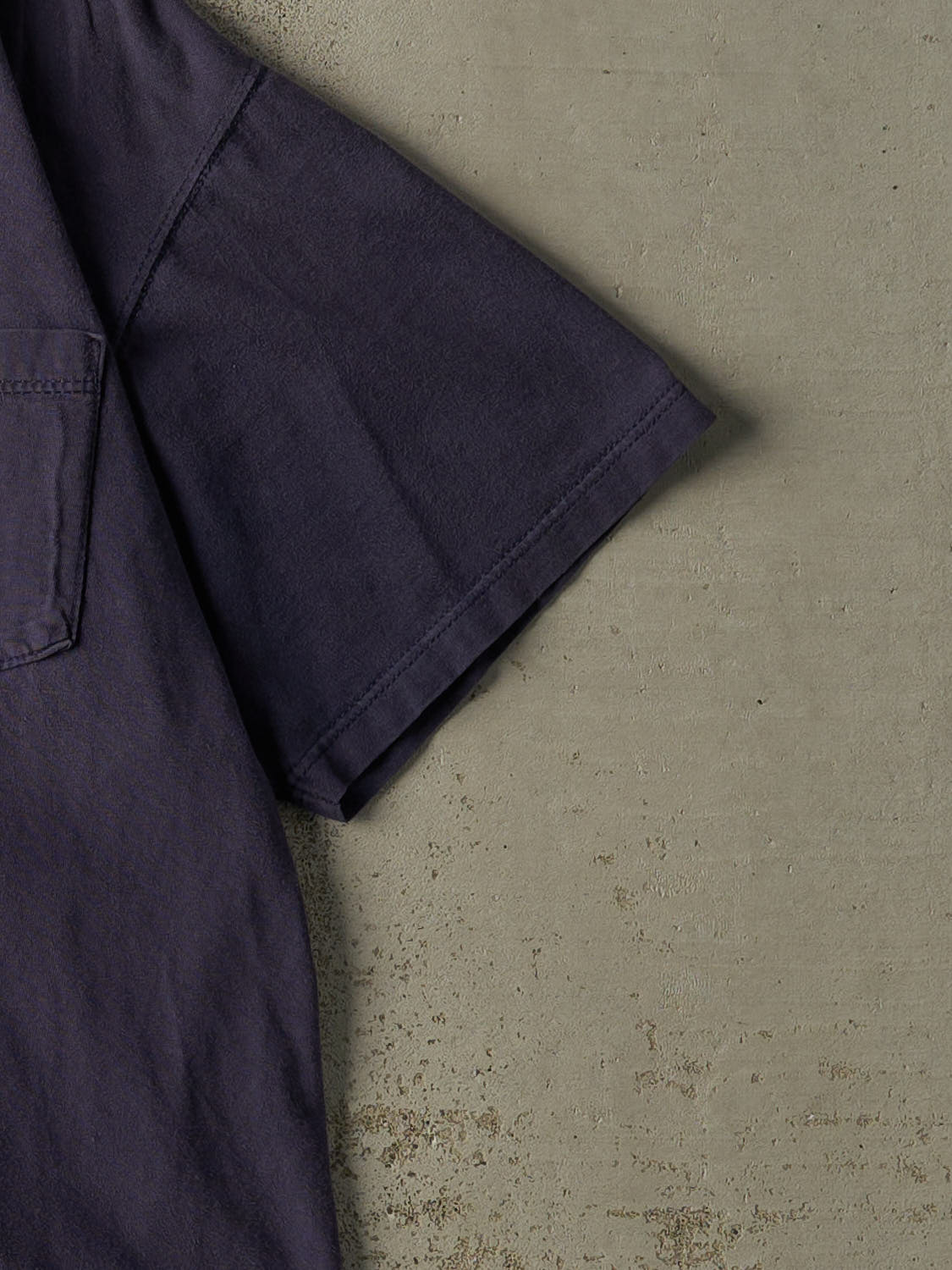Vintage 90s Navy Blue Russell Athletic Blank Pocket Tee (L)