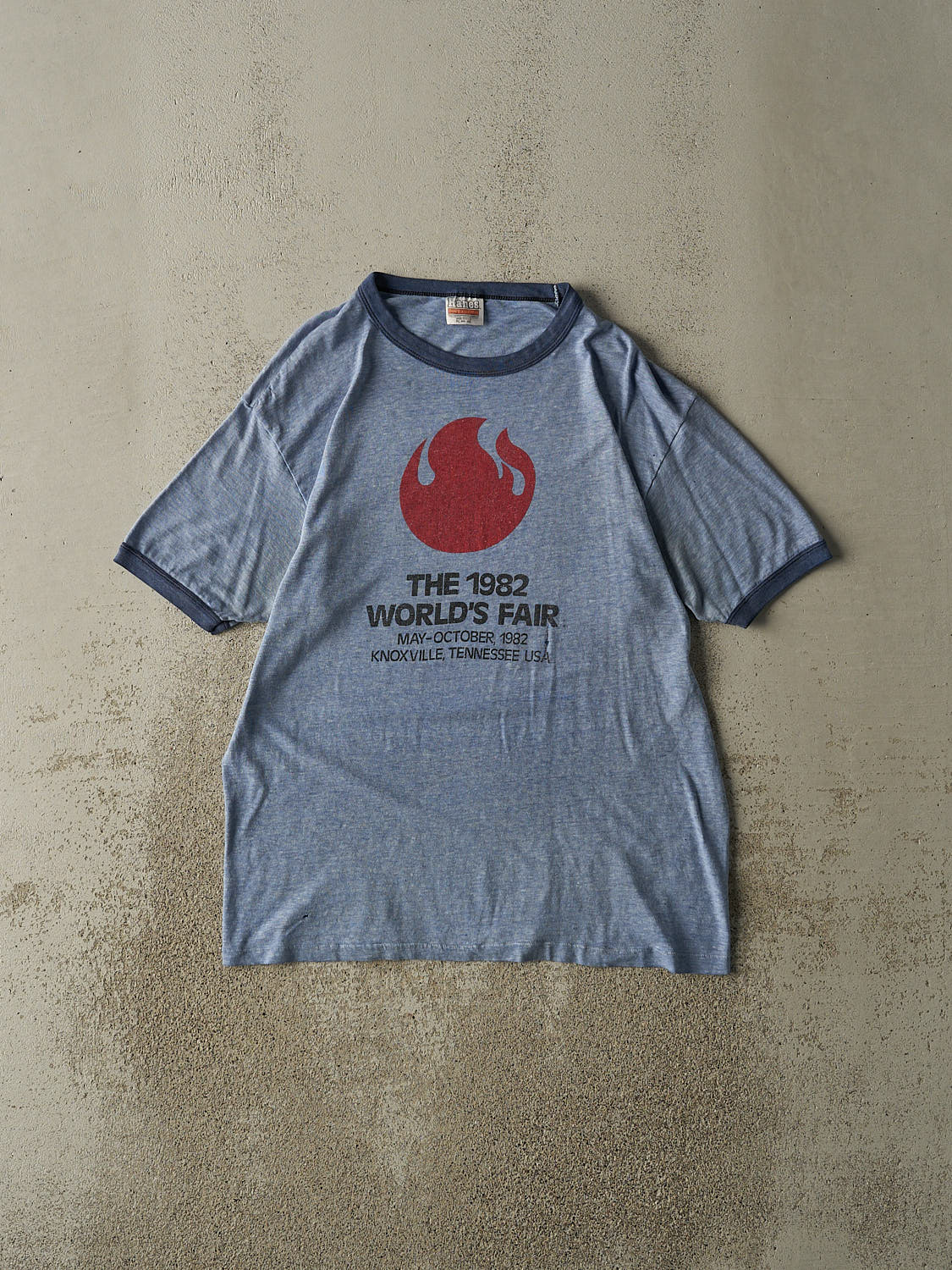 Vintage 82' Blue Worlds Fair Ringer Tee (M/L)