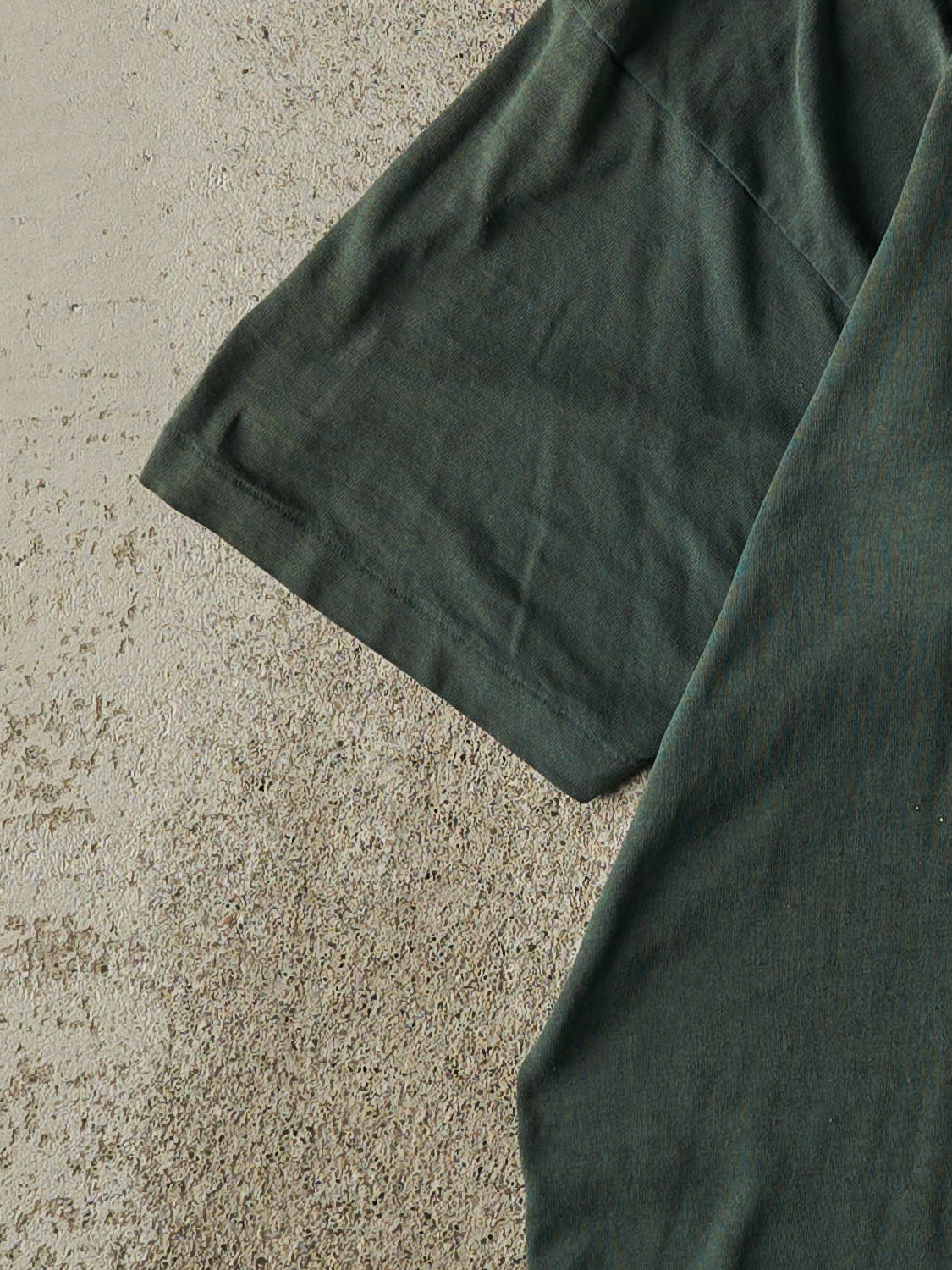 Vintage 80s Green Blank Pocket Single Stitch Tee (L)