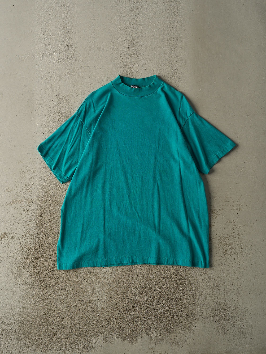 Vintage 90s Teal Blank Single Stitch Tee (XL)