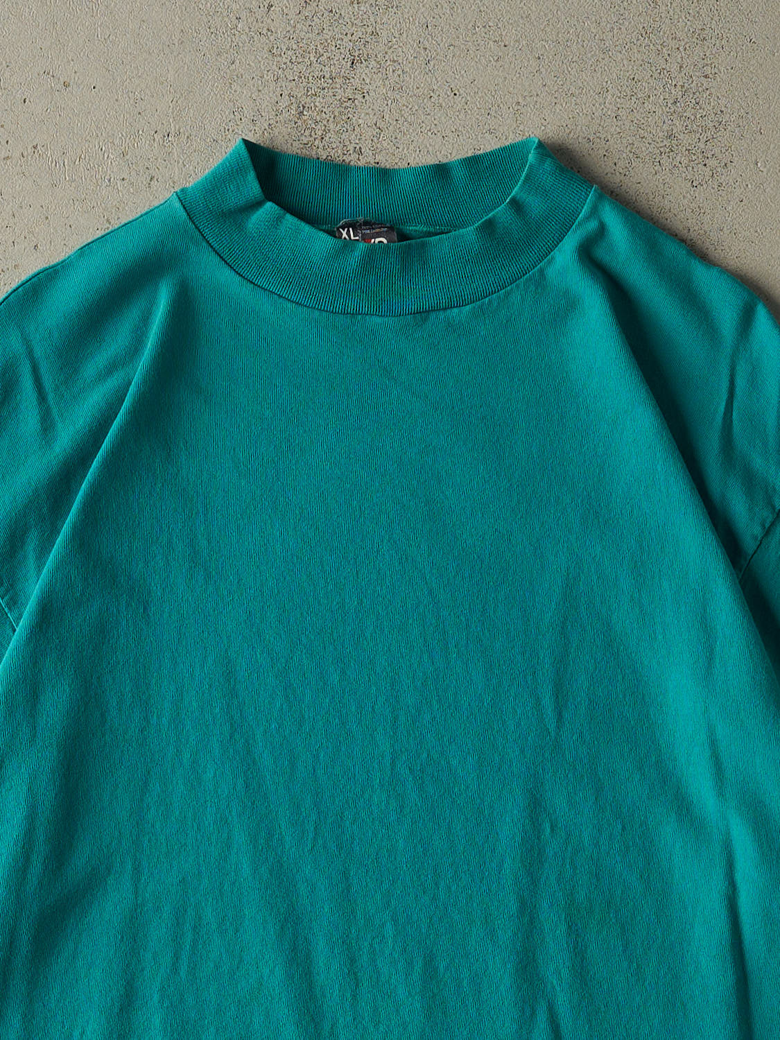 Vintage 90s Teal Blank Single Stitch Tee (XL)