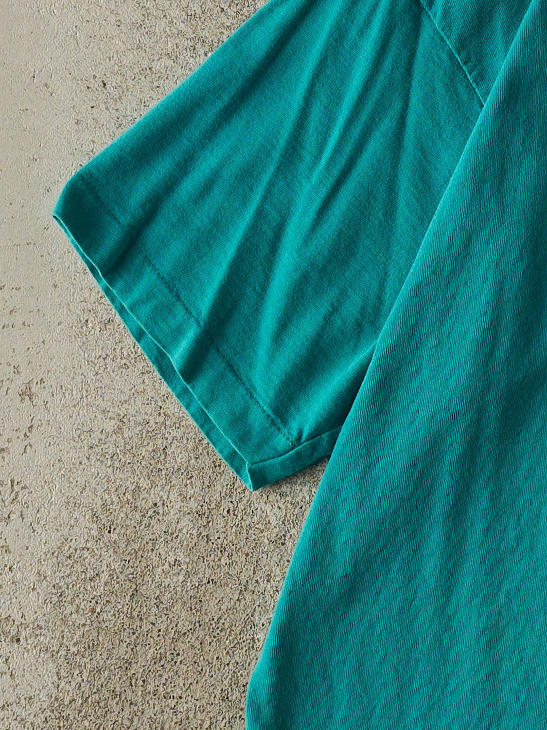 Vintage 90s Teal Blank Single Stitch Tee (XL)