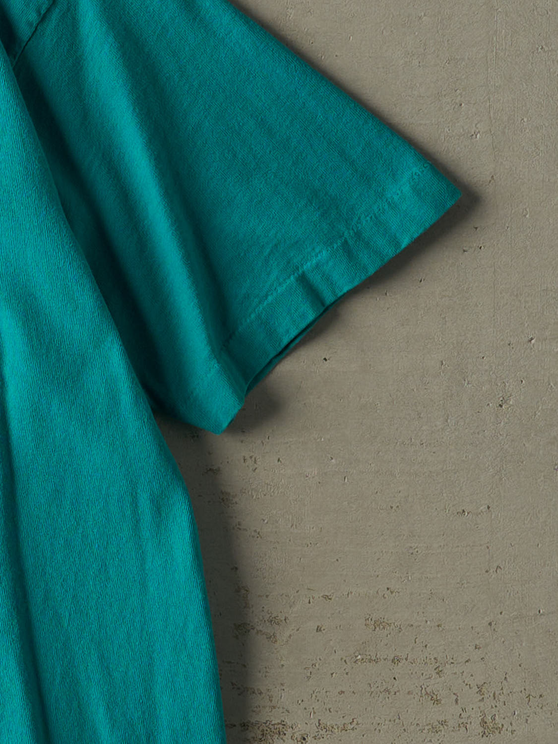 Vintage 90s Teal Blank Single Stitch Tee (XL)