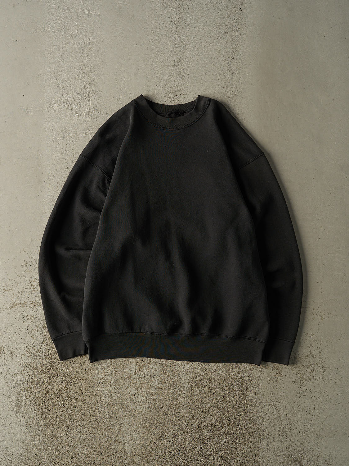 Vintage 90s Faded Black Blank Crewneck (XL/XXL)