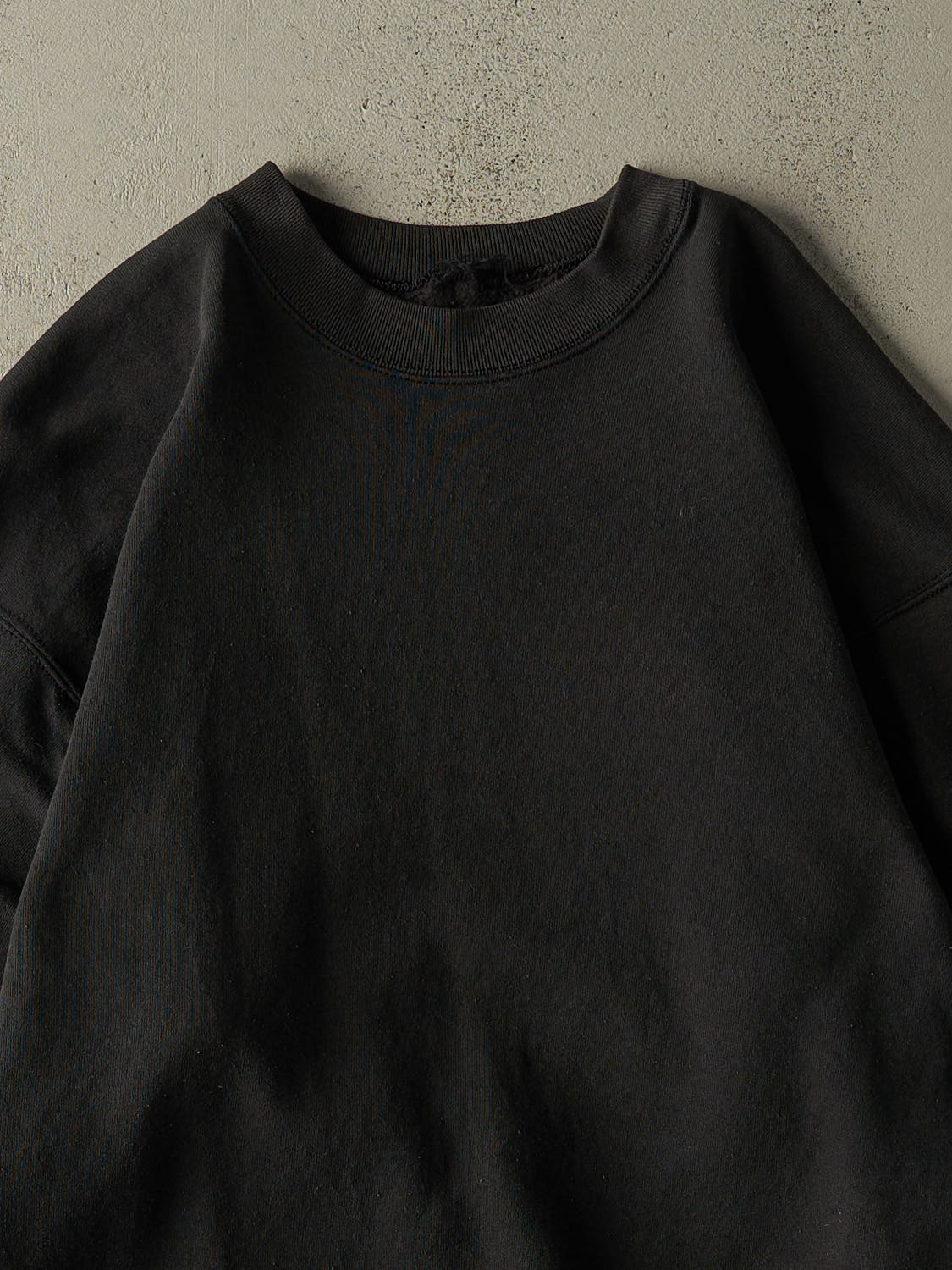 Vintage 90s Faded Black Blank Crewneck (XL/XXL)