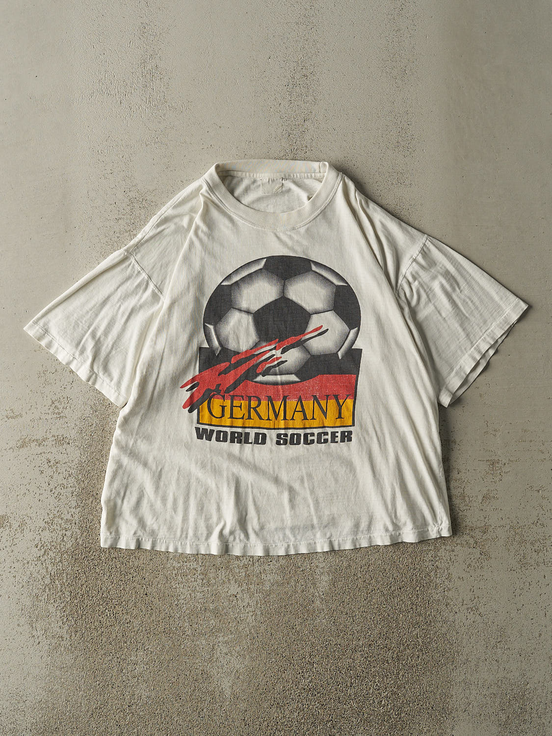 Vintage 90s White Germany Soccer Tee (L)